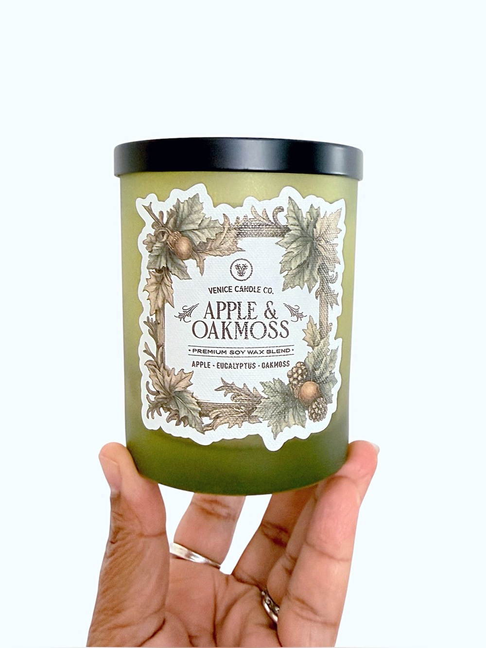 Scentsational Apple & Oakmoss Scented Candle - Green